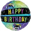 18in VIVID GAMING BIRTHDAY FOIL BALLOON