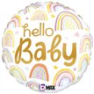 18in HELLO BABY RAINBOW FOIL BALLOON