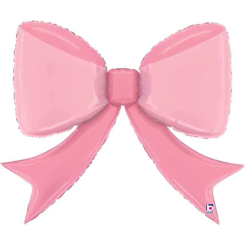 44in PRETTY PINK BOW FOIL BALLOON