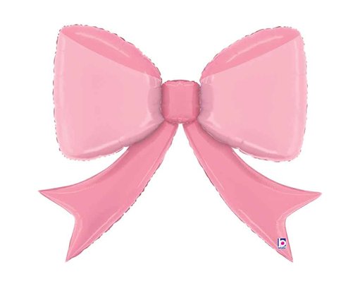 44in PRETTY PINK BOW FOIL BALLOON
