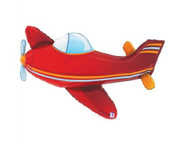43in RED AIRPLANE FOIL BALLOON