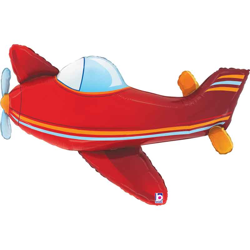 43in RED AIRPLANE FOIL BALLOON