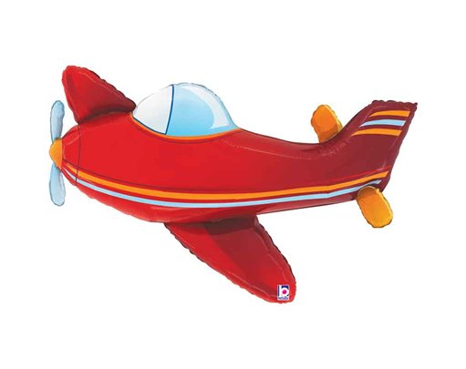 43in RED AIRPLANE FOIL BALLOON