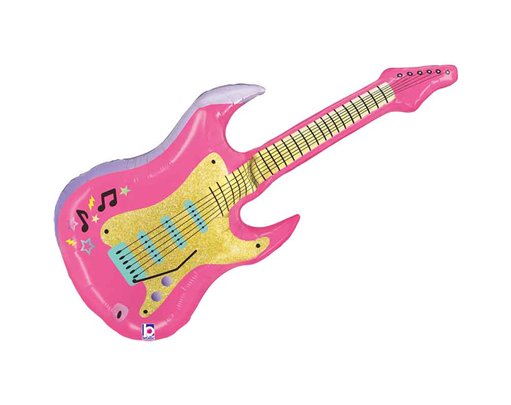 45in PINK ELECTRIC GUITAR FOIL BALLOON
