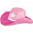30in PINK COWGIRL HAT FOIL BALLOON
