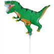 15in DINO T-REX GREEN MINI AIR FILL FOIL BALLOON 10S