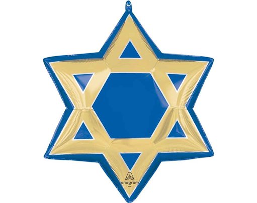HAPPY HANUKKAH STAR OF DAVID SUPERSHAPE FOIL BALLOON