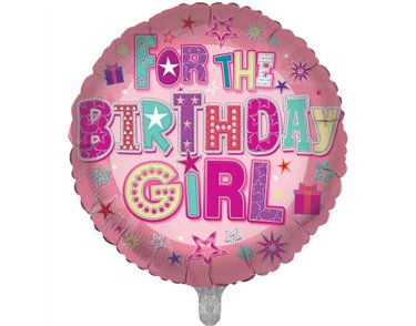 18in BIRTHDAY GIRL FOIL BALLOON