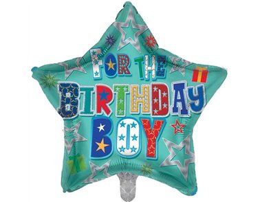 18in BIRTHDAY BOY FOIL BALLOON
