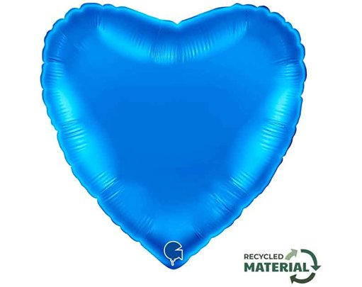 18in BLUE HEART FOIL BALLOON
