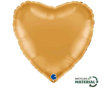 18in GOLD HEART FOIL BALLOON