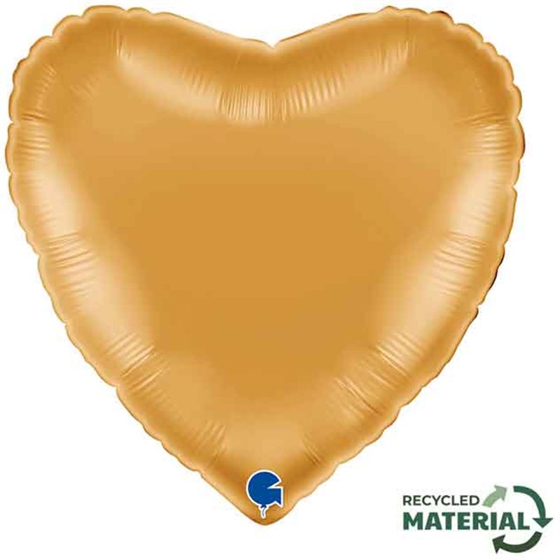 18in GOLD HEART FOIL BALLOON