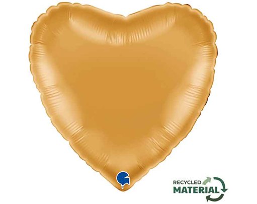 18in GOLD HEART FOIL BALLOON