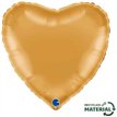 18in GOLD HEART FOIL BALLOON