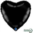 18in BLACK HEART FOIL BALLOON