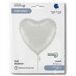18in WHITE HEART FOIL BALLOON