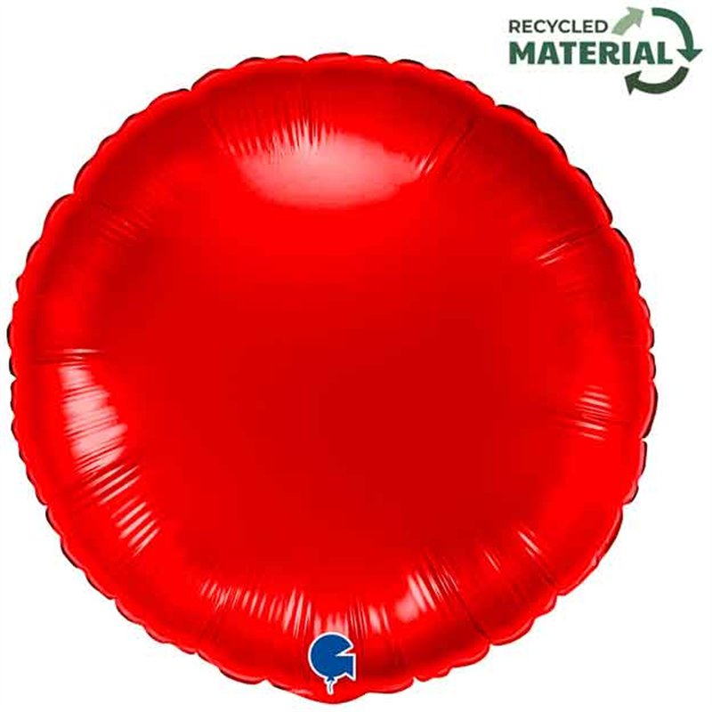 18in RED ROUND FOIL BALLOON