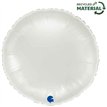 18in WHITE ROUND FOIL BALLOON