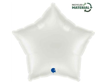 18in WHITE STAR FOIL BALLOON