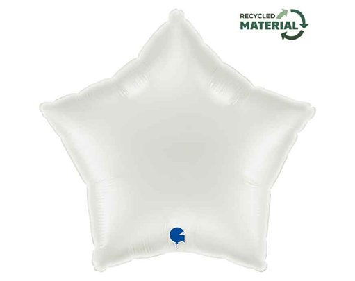 18in WHITE STAR FOIL BALLOON