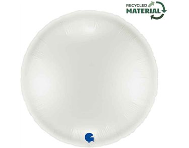 31in WHITE ROUND FOIL BALLOON