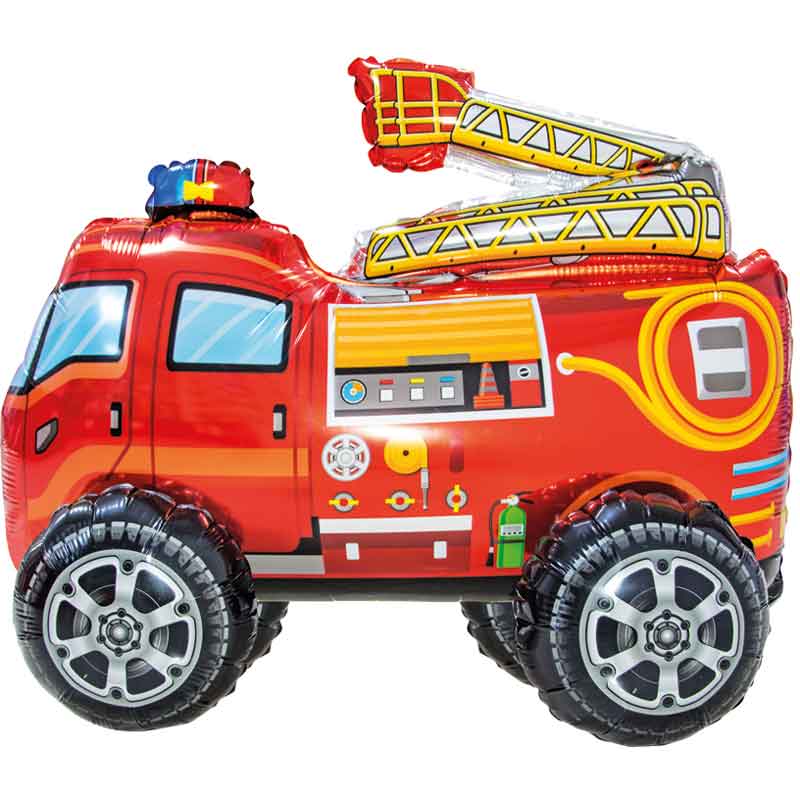 3D FIRE ENGINE AIR FILL FOIL BALLOON