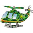 3D GREEN HELICOPTER AIR FILL FOIL BALLOON