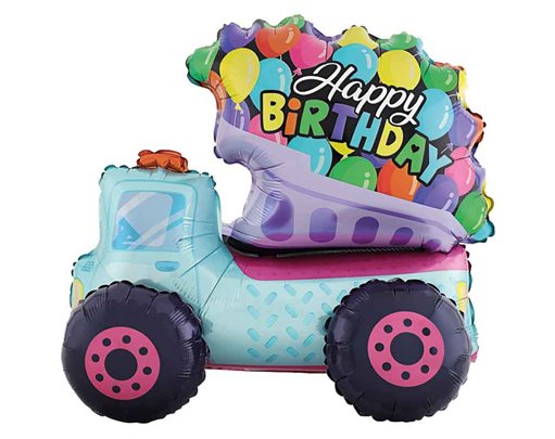 3D BIRTHDAY TRUCK AIR FILL FOIL BALLOON