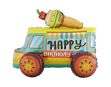 3D  ICE CREAM TRUCK AIR FILL FOIL BALLOON