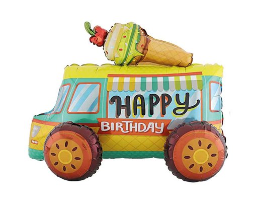 3D  ICE CREAM TRUCK AIR FILL FOIL BALLOON