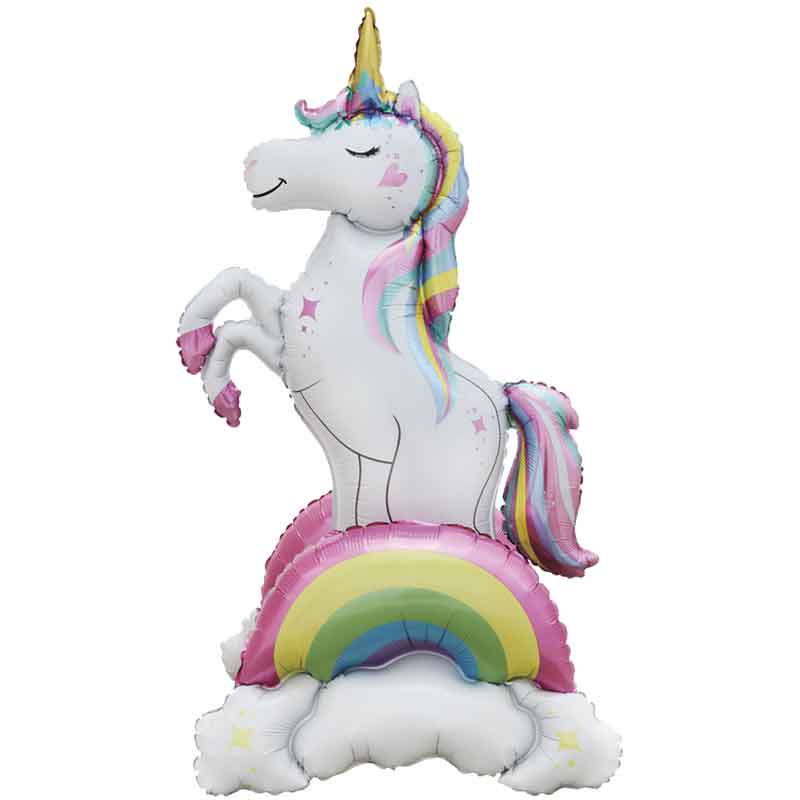 3D UNICORN AND RAINBOW AIR FILL FOIL BALLOON