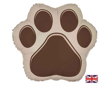 20in LARGE BROWN PAW SHAPED FOIL BALLOON