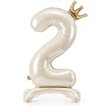 LIGHT CREAM NUMBER 2 STANDING FOIL BALLOON