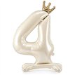 LIGHT CREAM NUMBER 4 STANDING FOIL BALLOON