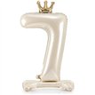 LIGHT CREAM NUMBER 7 STANDING FOIL BALLOON