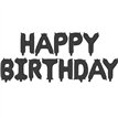 HAPPY BIRTHDAY BLACK AIR FILL FOIL BALLOON KIT