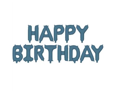 HAPPY BIRTHDAY NAVY BLUE AIR FILL FOIL BALLOON KIT