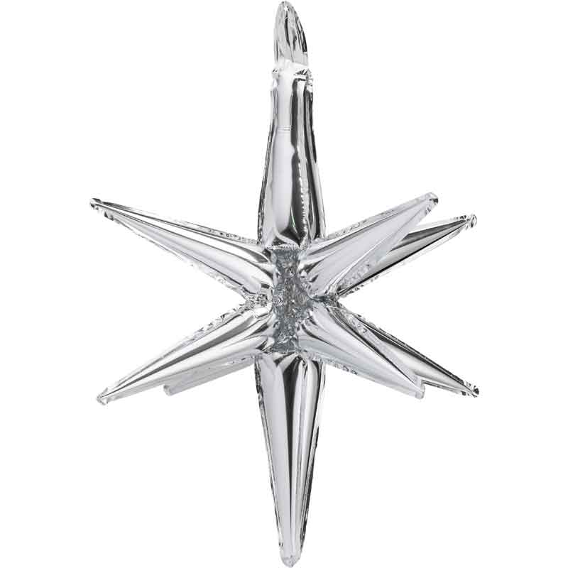 50cm 3D SILVER STAR FOIL BALLOON