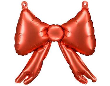 5PK RED BOWS FOIL BALLOONS