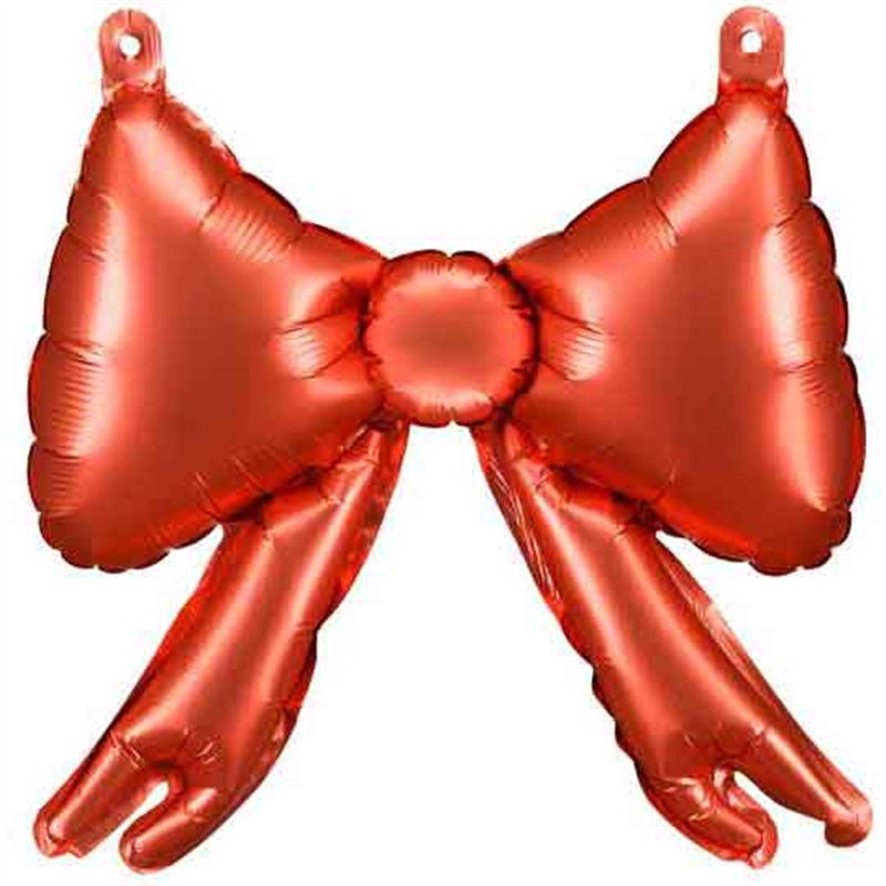 5PK RED BOWS FOIL BALLOONS