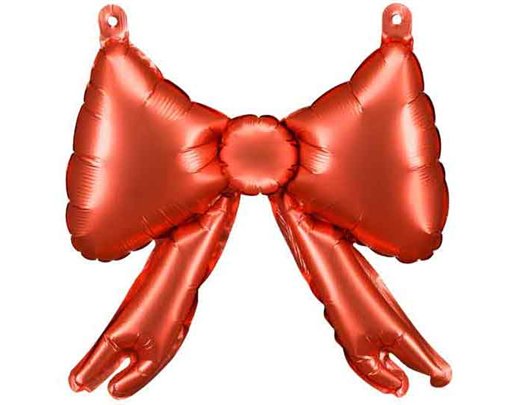 5PK RED BOWS FOIL BALLOONS