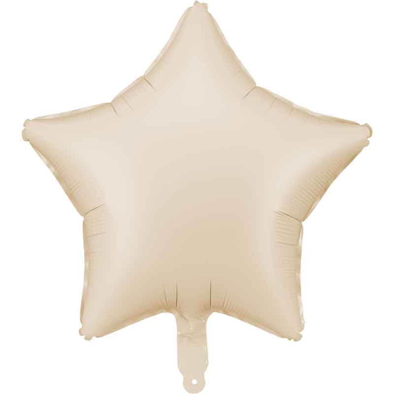 48cm LIGHT WARM GREY STAR FOIL BALLOON