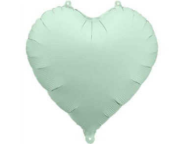 45cm GREEN HEART FOIL BALLOON