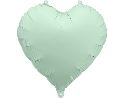 45cm GREEN HEART FOIL BALLOON