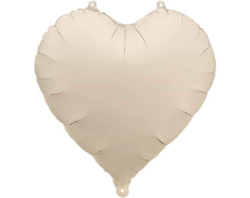 45cm LIGHT WARM GREY HEART FOIL BALLOON