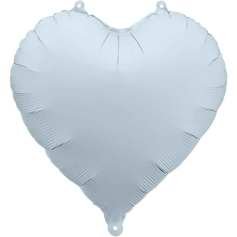 45cm MISTY BLUE HEART FOIL BALLOON