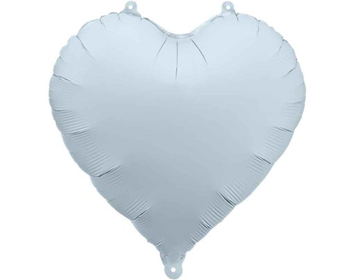 45cm MISTY BLUE HEART FOIL BALLOON