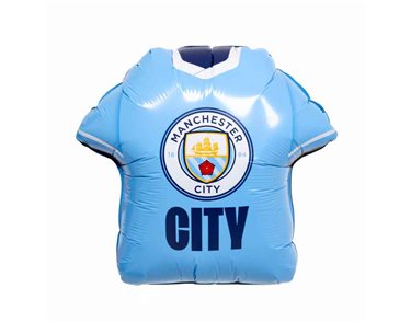 MANCHESTER CITY FC JERSEY SHAPED FOIL BALLOON