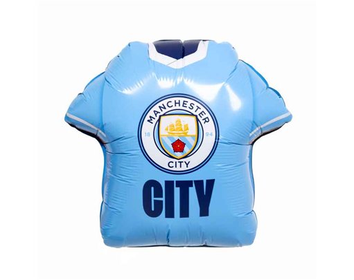MANCHESTER CITY FC JERSEY SHAPED FOIL BALLOON
