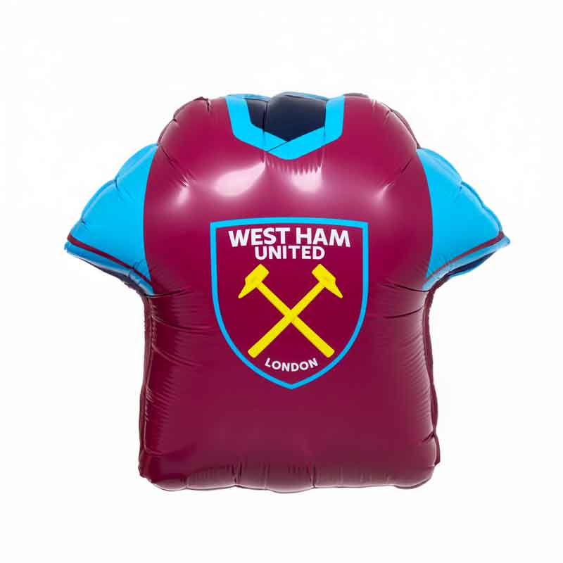 WEST HAM UNITED FC JERSEY SHAPED FOIL BALLOON